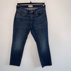 MADEWELL Slim Crop Boy Jean Size 26